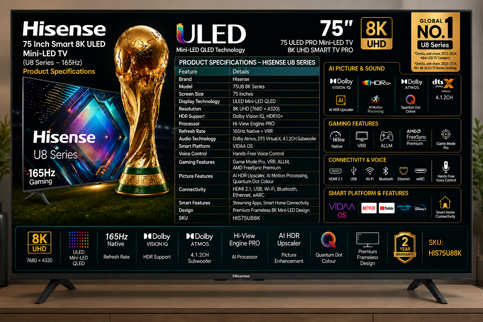 ChatGPT Image Jun 9, 2026, 03_30_42 PM Hisense 75 Inch Smart 8K ULED Mini-LED TV (U8 Series – 165Hz) - Image 1
