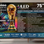 Hisense 75 Inch Smart 4K ULED Mini-LED TV (U8 Series – 165Hz)