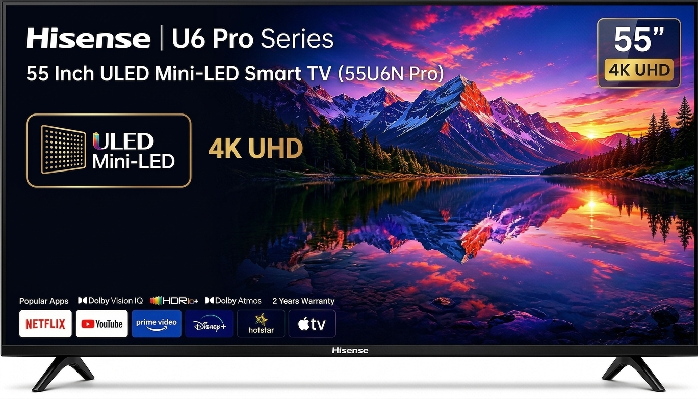 Gemini_Generated_Image_hzp9xfhzp9xfhzp9 Hisense 55″ ULED Mini-LED Smart TV (U6 Pro Series 55U6N Pro) - Image 1