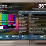 Hisense 85 Inch QLED UHD 4K Smart TV (Q6 Series – 120Hz)